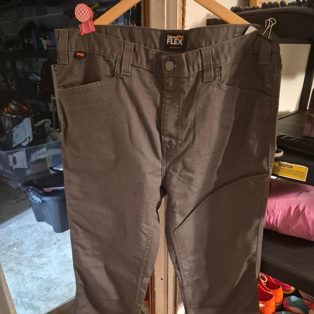 Timberland Pro Flex straight fit pants in gray & brown 38x32 #workwear #outdoor